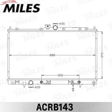 Miles ACRB143 - Радіатор, охолодження двигуна autocars.com.ua