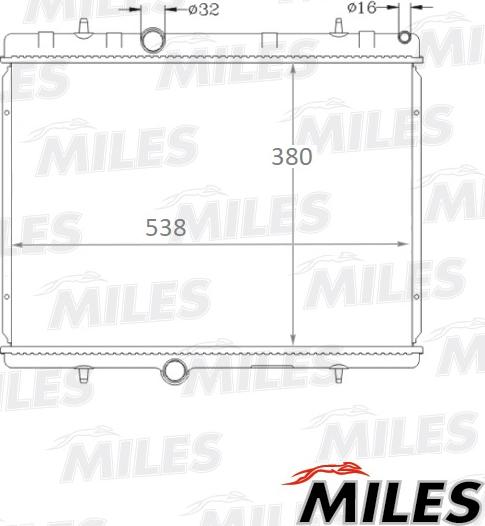 Miles ACRB147 - Радіатор, охолодження двигуна autocars.com.ua