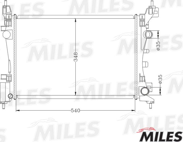 Miles ACRB149 - Радіатор, охолодження двигуна autocars.com.ua
