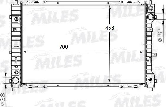 Miles ACRB156 - Радіатор, охолодження двигуна autocars.com.ua