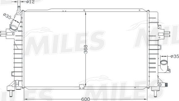 Miles ACRB187 - Радиатор, охлаждение двигателя avtokuzovplus.com.ua