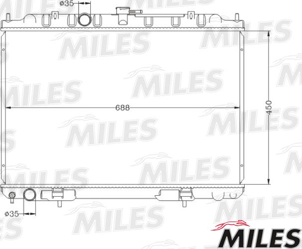 Miles ACRB195 - Радиатор, охлаждение двигателя avtokuzovplus.com.ua