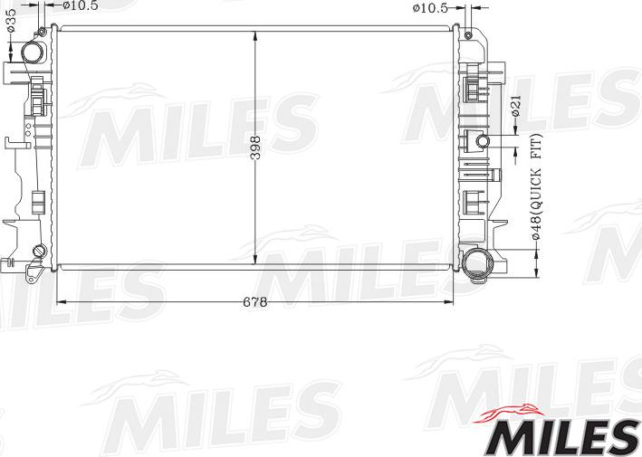 Miles ACRB200 - Радиатор, охлаждение двигателя avtokuzovplus.com.ua