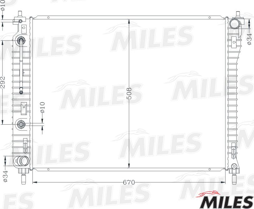 Miles ACRB203 - Радіатор, охолодження двигуна autocars.com.ua