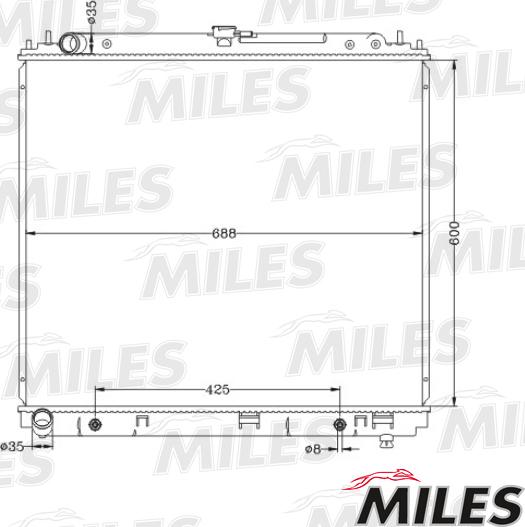 Miles ACRB216 - Радіатор, охолодження двигуна autocars.com.ua