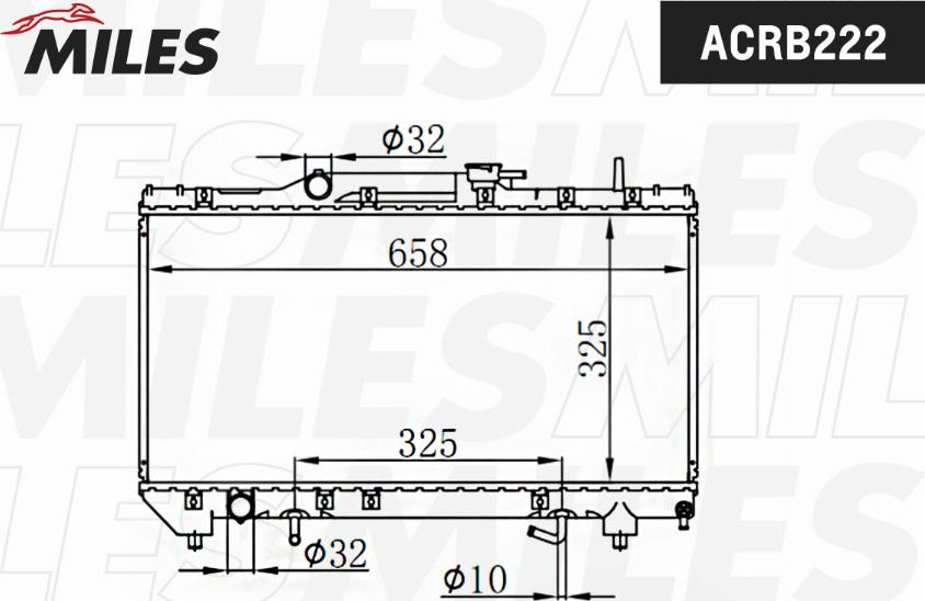 Miles ACRB222 - Радиатор, охлаждение двигателя avtokuzovplus.com.ua