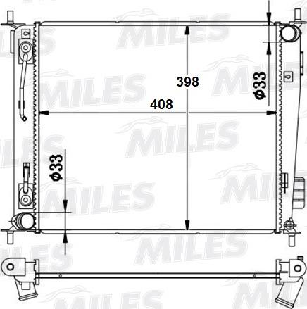 Miles ACRB228 - Радіатор, охолодження двигуна autocars.com.ua