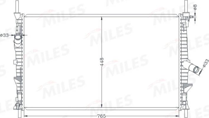 Miles ACRB235 - Радиатор, охлаждение двигателя avtokuzovplus.com.ua