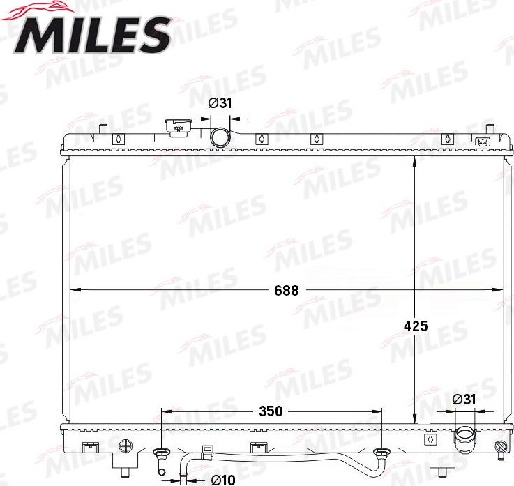 Miles ACRB268 - Радіатор, охолодження двигуна autocars.com.ua