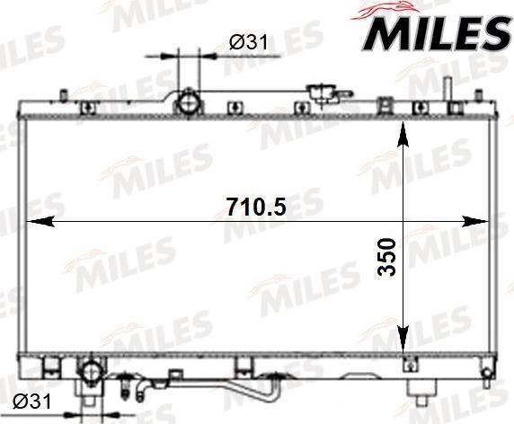 Miles ACRB290 - Радіатор, охолодження двигуна autocars.com.ua