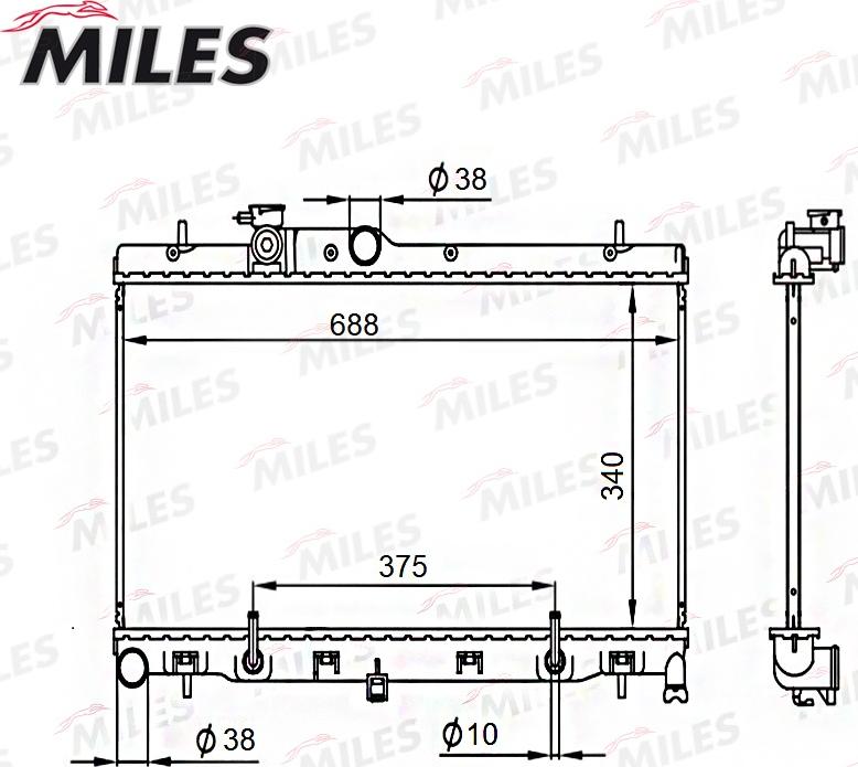 Miles ACRB301 - Радиатор, охлаждение двигателя avtokuzovplus.com.ua