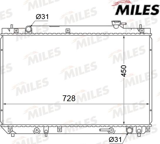 Miles ACRB304 - Радиатор, охлаждение двигателя avtokuzovplus.com.ua