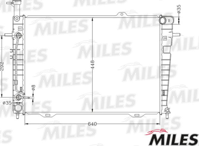 Miles ACRB352 - Радіатор, охолодження двигуна autocars.com.ua