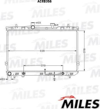 Miles ACRB356 - Радіатор, охолодження двигуна autocars.com.ua