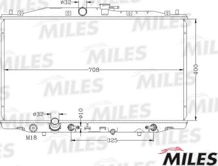 Miles ACRB359 - Радиатор, охлаждение двигателя avtokuzovplus.com.ua