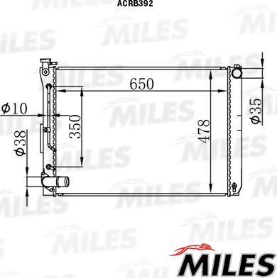 Miles acrb392 - Радиатор, охлаждение двигателя autodnr.net