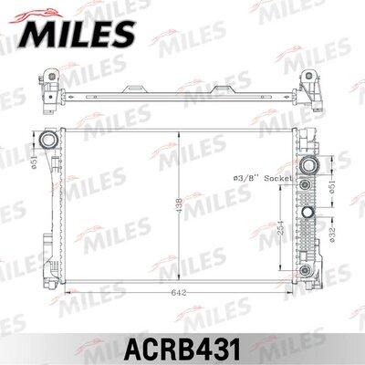 Miles ACRB431 - Радиатор, охлаждение двигателя avtokuzovplus.com.ua