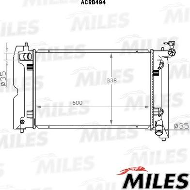 Miles ACRB494 - Радіатор, охолодження двигуна autocars.com.ua