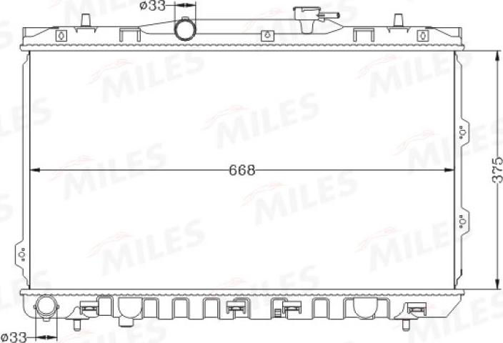 Miles ACRB517 - Радіатор, охолодження двигуна autocars.com.ua