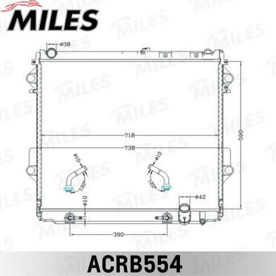 Miles ACRB554 - Радіатор, охолодження двигуна autocars.com.ua