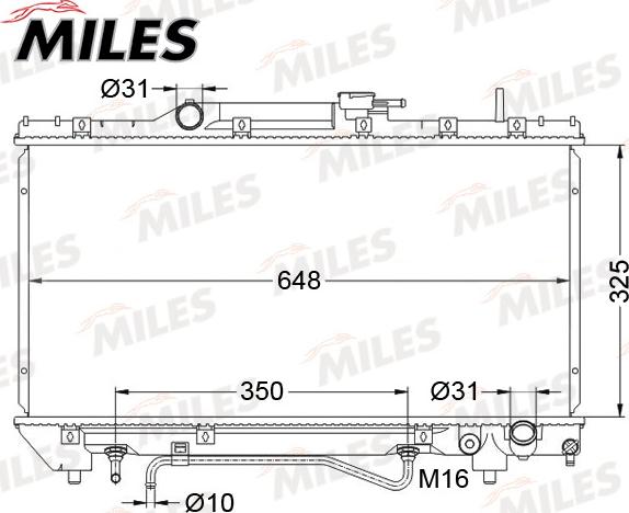 Miles ACRB592 - Радіатор, охолодження двигуна autocars.com.ua