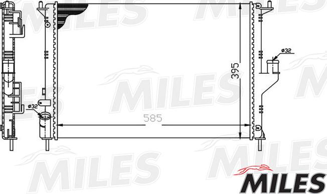 Miles ACRM003 - Радіатор, охолодження двигуна autocars.com.ua