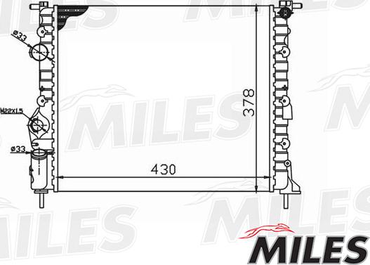 Miles ACRM006 - Радіатор, охолодження двигуна autocars.com.ua