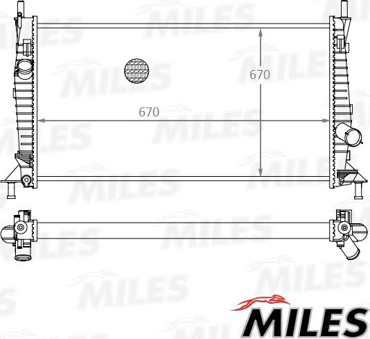 Miles ACRM014 - Радіатор, охолодження двигуна autocars.com.ua
