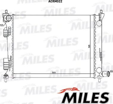 Miles ACRM022 - Радіатор, охолодження двигуна autocars.com.ua