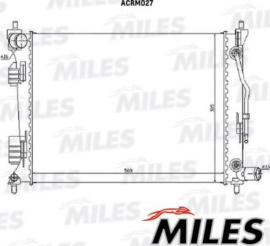 Miles ACRM027 - Радіатор, охолодження двигуна autocars.com.ua