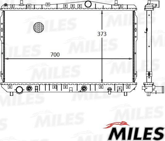 Miles ACRM030 - Радиатор, охлаждение двигателя avtokuzovplus.com.ua