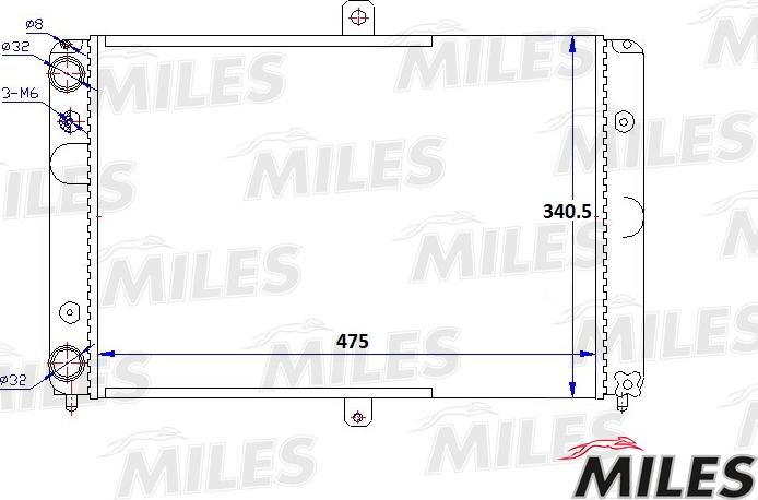 Miles ACRM036 - Радиатор, охлаждение двигателя avtokuzovplus.com.ua