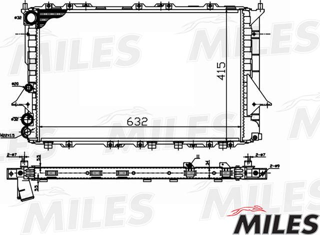 Miles ACRM041 - Радиатор, охлаждение двигателя avtokuzovplus.com.ua