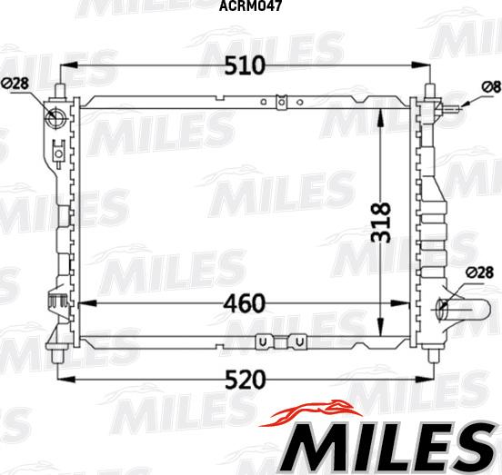 Miles acrm047 - Радиатор, охлаждение двигателя autodnr.net