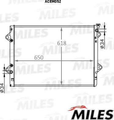 Miles ACRM052 - Радіатор, охолодження двигуна autocars.com.ua