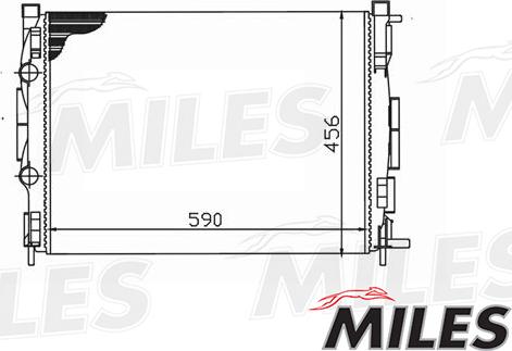 Miles ACRM058 - Радіатор, охолодження двигуна autocars.com.ua