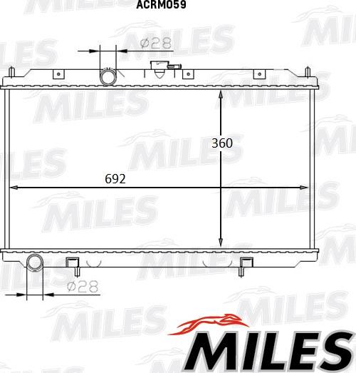 Miles ACRM059 - Радіатор, охолодження двигуна autocars.com.ua