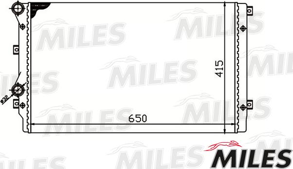 Miles ACRM071 - Радіатор, охолодження двигуна autocars.com.ua