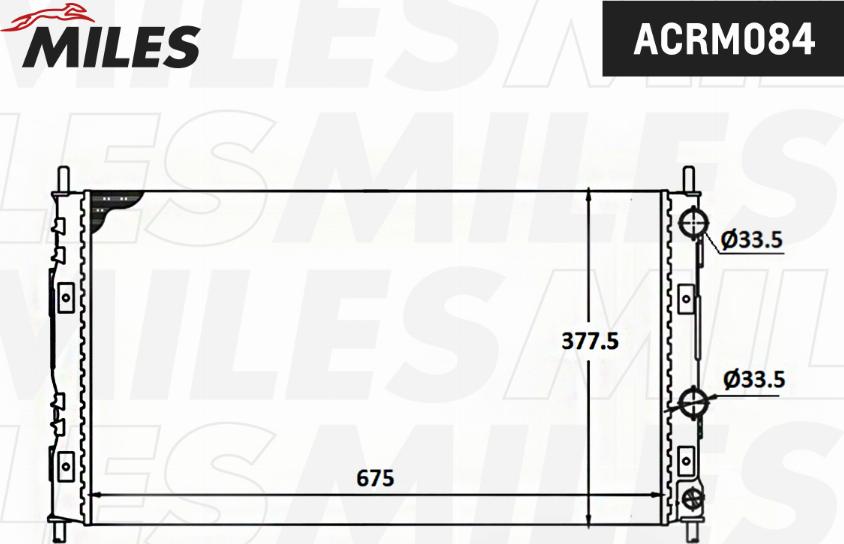 Miles ACRM084 - Радіатор, охолодження двигуна autocars.com.ua