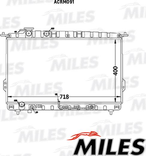 Miles ACRM091 - Радіатор, охолодження двигуна autocars.com.ua