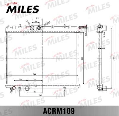 Miles ACRM109 - Радіатор, охолодження двигуна autocars.com.ua