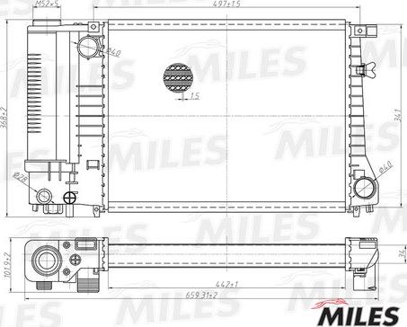 Miles ACRM126 - Радиатор, охлаждение двигателя avtokuzovplus.com.ua