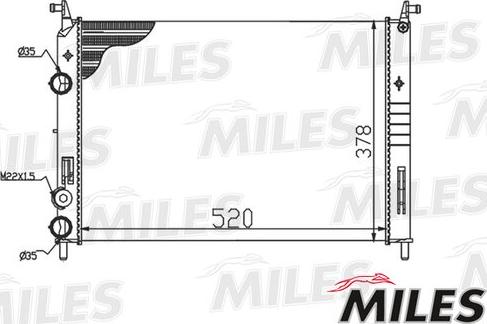 Miles ACRM130 - Радиатор FIAT ALBEA 1.2-1.6 03- autodnr.net