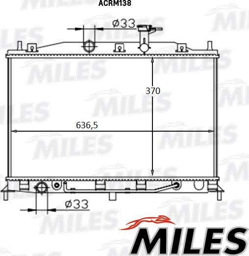 Miles ACRM138 - Радіатор, охолодження двигуна autocars.com.ua