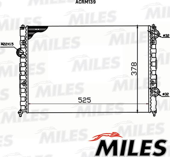 Miles acrm139 - Радиатор, охлаждение двигателя autodnr.net