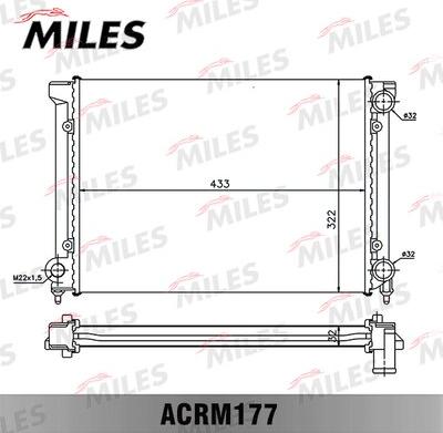 Miles ACRM177 - Радіатор, охолодження двигуна autocars.com.ua