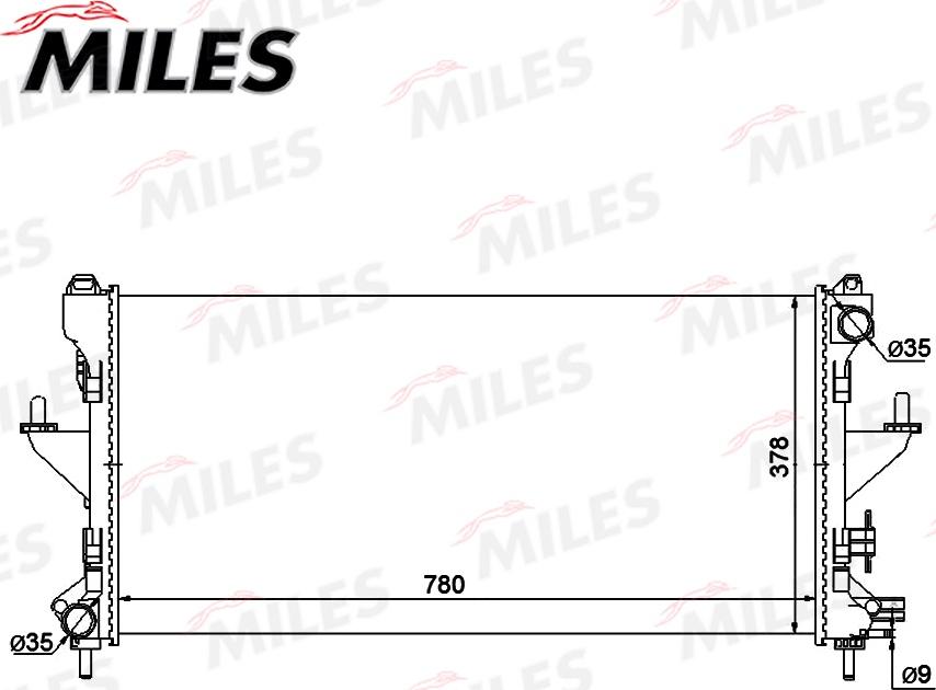 Miles ACRM209 - Радіатор, охолодження двигуна autocars.com.ua