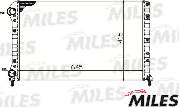 Miles ACRM219 - Радіатор, охолодження двигуна autocars.com.ua