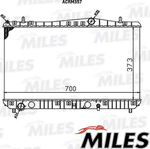 Miles ACRM357 - Радиатор, охлаждение двигателя avtokuzovplus.com.ua