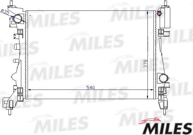 Miles ACRM397 - Радіатор, охолодження двигуна autocars.com.ua